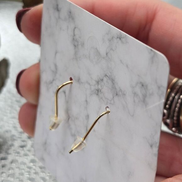 "5/$25" Mismatched Gold Beaded Citrine Gemstone Gold Filled Dangle Earrings - Picture 2 of 8